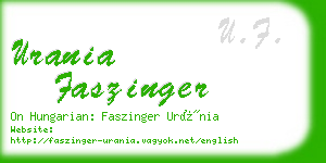 urania faszinger business card